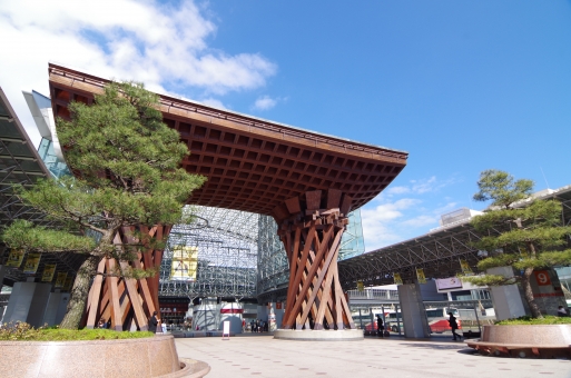 A tourist spot in Kanazawa city, a staple among Japanese tourists